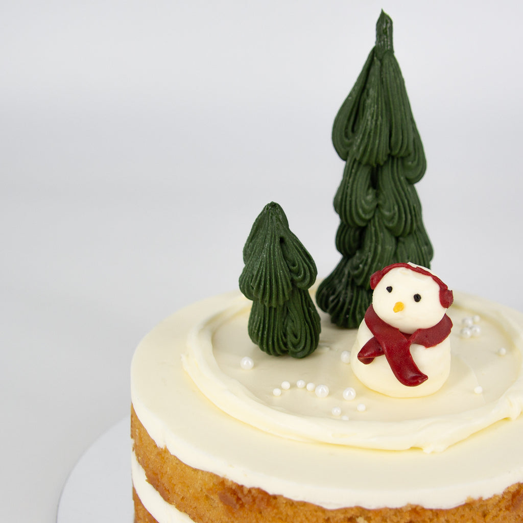 Brown Butter Snowman Cake